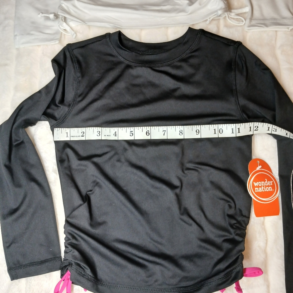 Bundle Of 2 Wonder Nation Girls Rash Guard XS (4-5) NWT - Picture 7 of 9